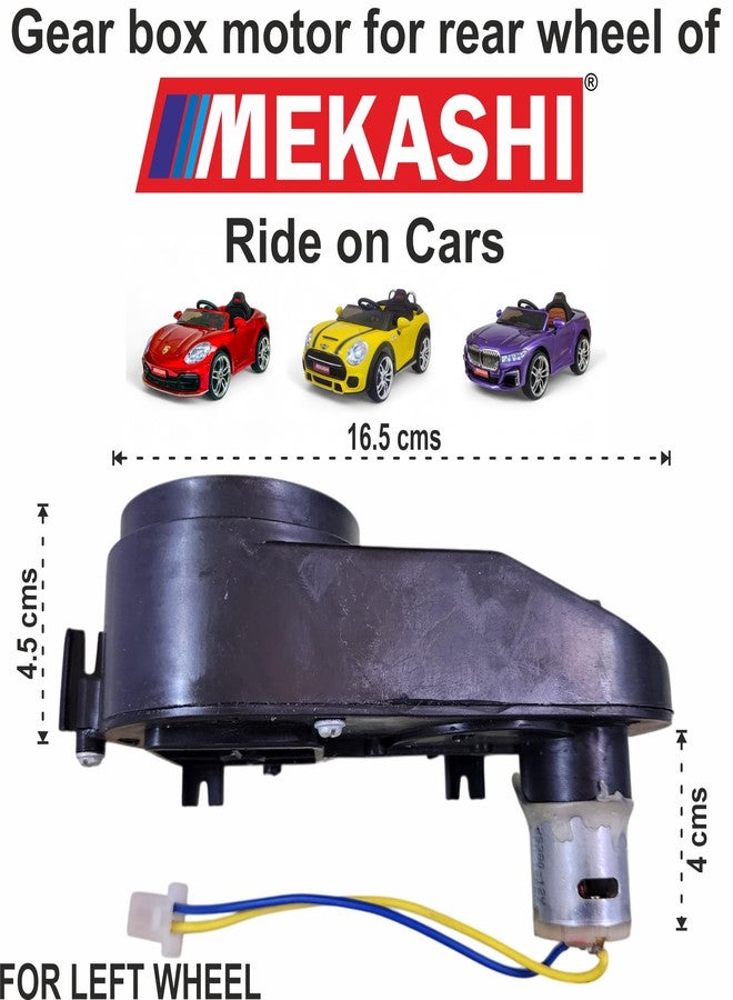MEKASHI Plastic Gear Box With Motor For Ride On Cars For Kids (Toy Part) (LEFT Wheel Motor Gear Box) - Image 3